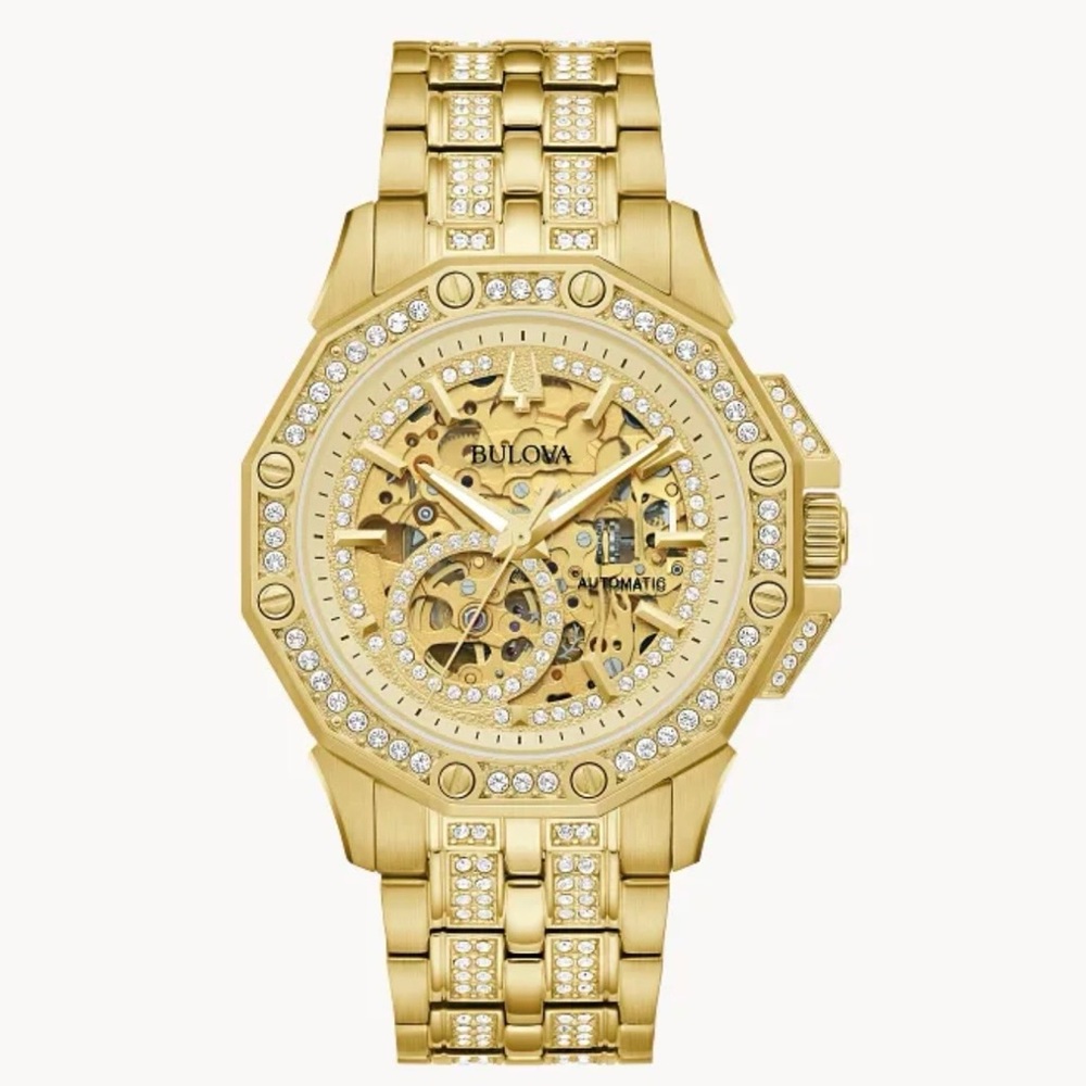 Bulova Gold Tone men’s Automatic Watch -OCTAVA / NEW
